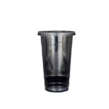 Hot disposable clear plastic coffee cups with dome lids with competitive price